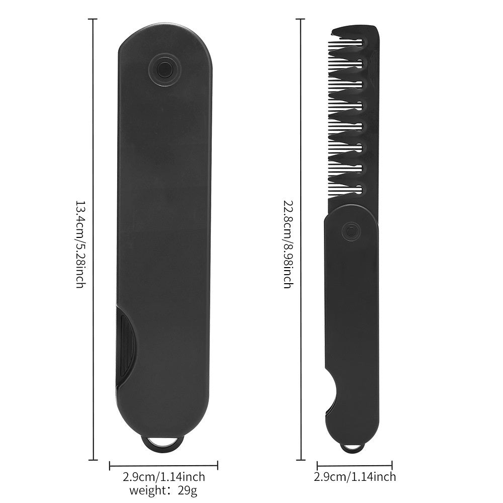 Two-in-one Men's Folding Comb