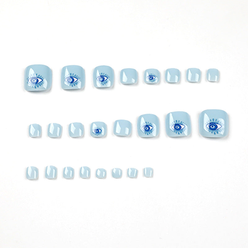 Wear Nail Blue Toenail Cool Eyes Nail Manicure Foot Nail Patch