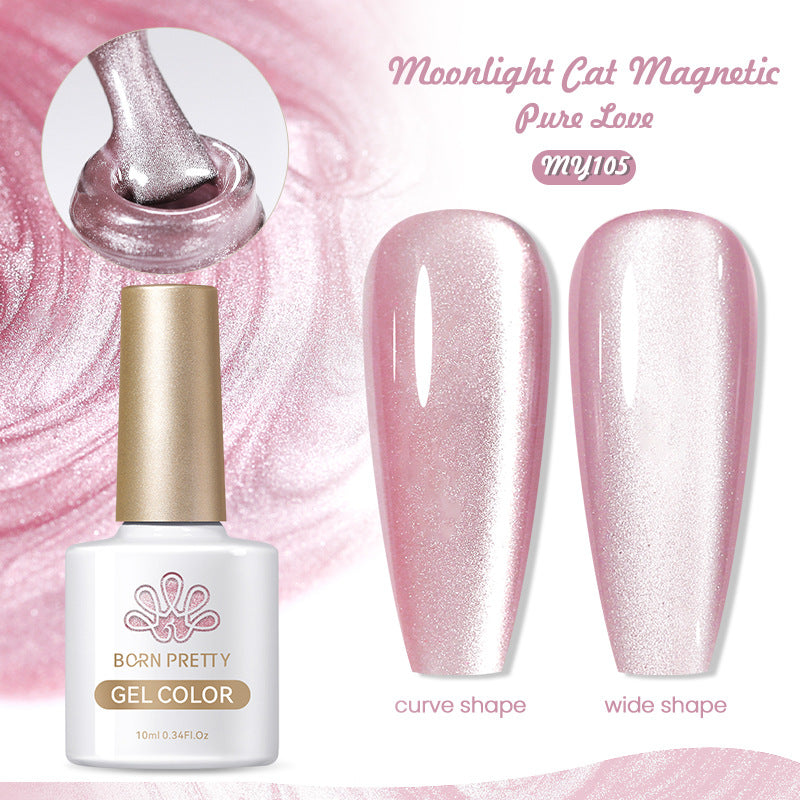 Born Pretty Mirror Porcelain White Cat's Eye White Moonlight Gel Nail Polish