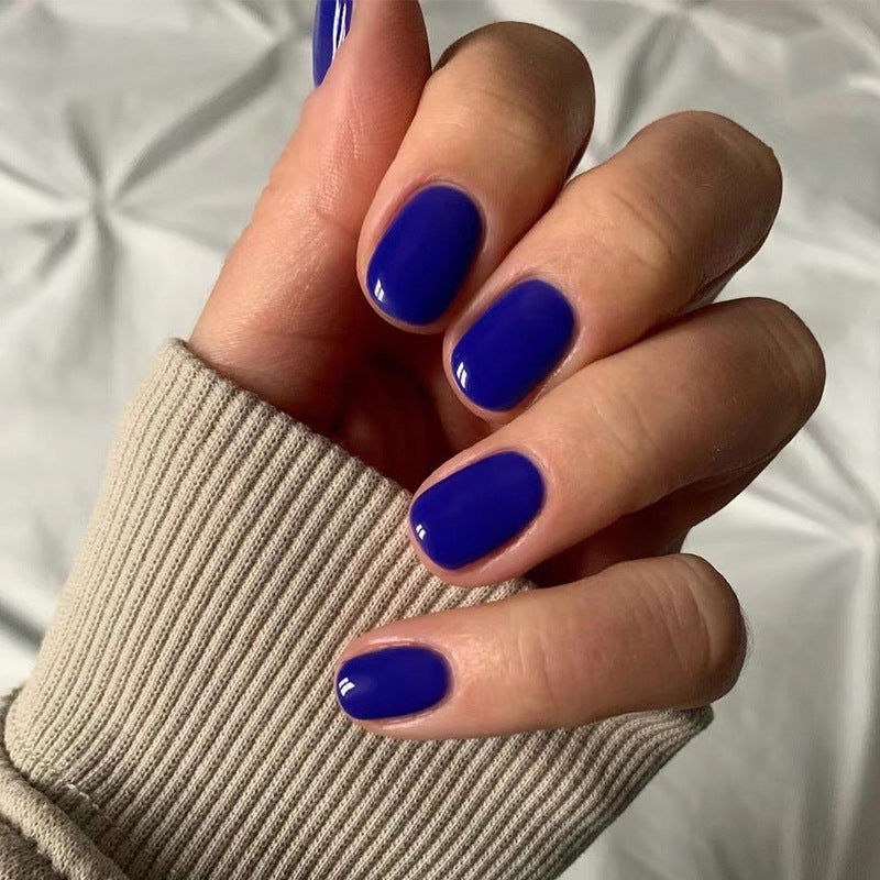 Solid Color Nail Tips Wholesale Nail Sticker Finished Product Removable Wear Finished Nail Beauty