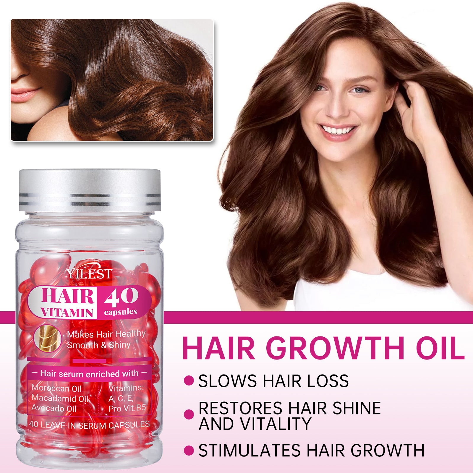 Yilest Hair Care Capsule Vitamin Hair Moisturizing