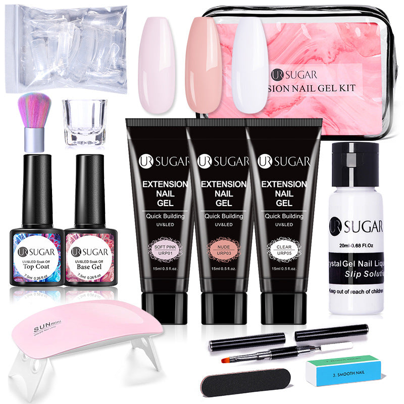 UR Sugar Nail Enhancement Solid Extender Kit Paper Free Tray Extension