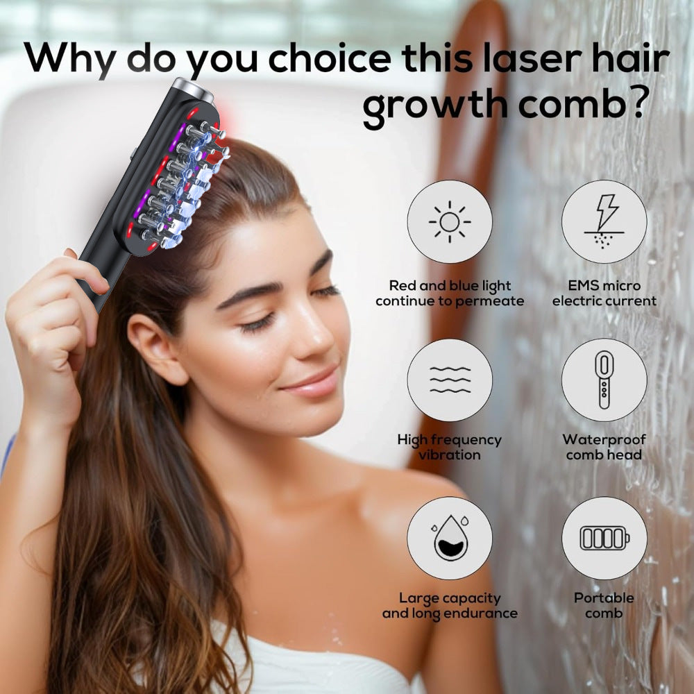 Color-light Microcurrent Scalp Treatment Massager Comb