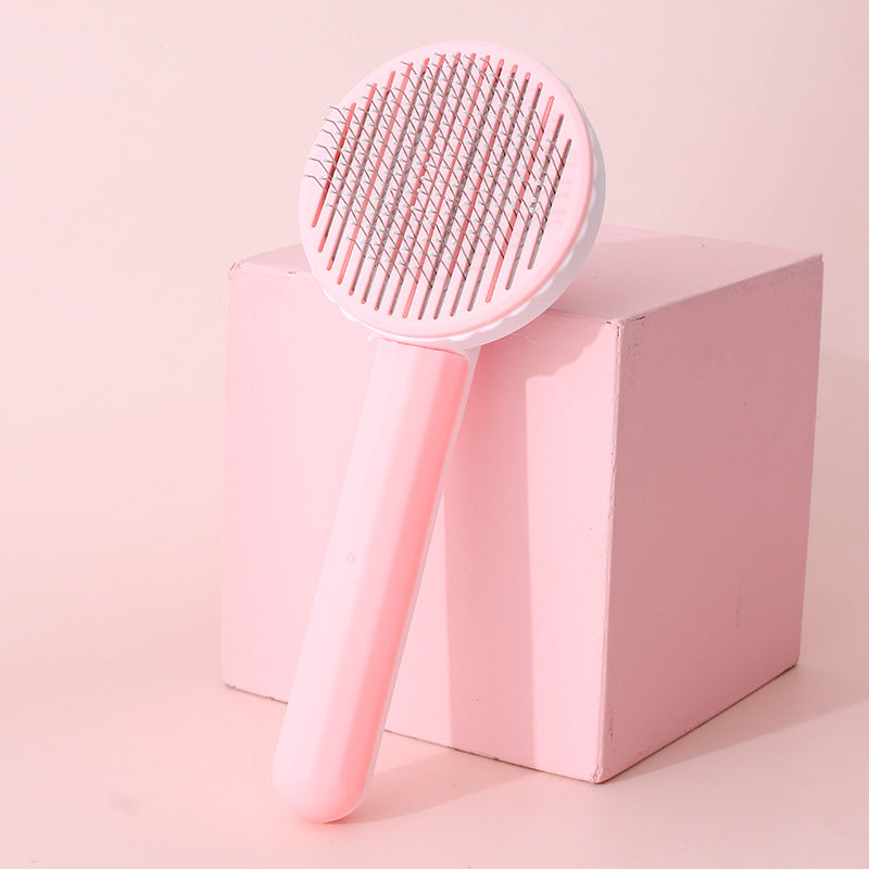 New Pet Steel Needle Comb Automatic Hair Removal Comb