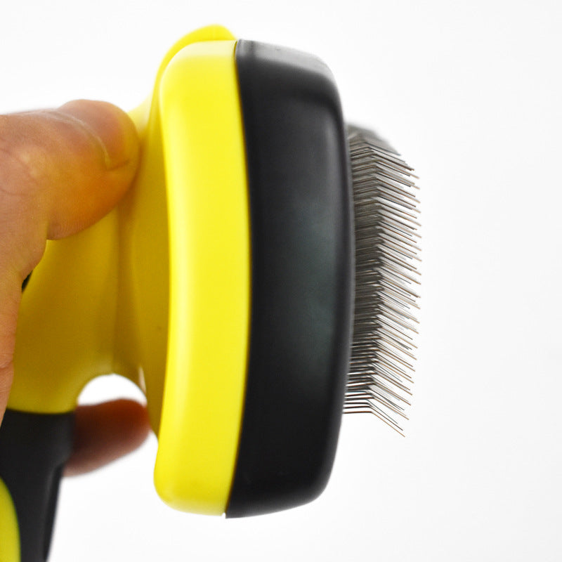 Automatic Pet Hair-pushing Comb Push-type Telescopic Needle Comb For Dogs