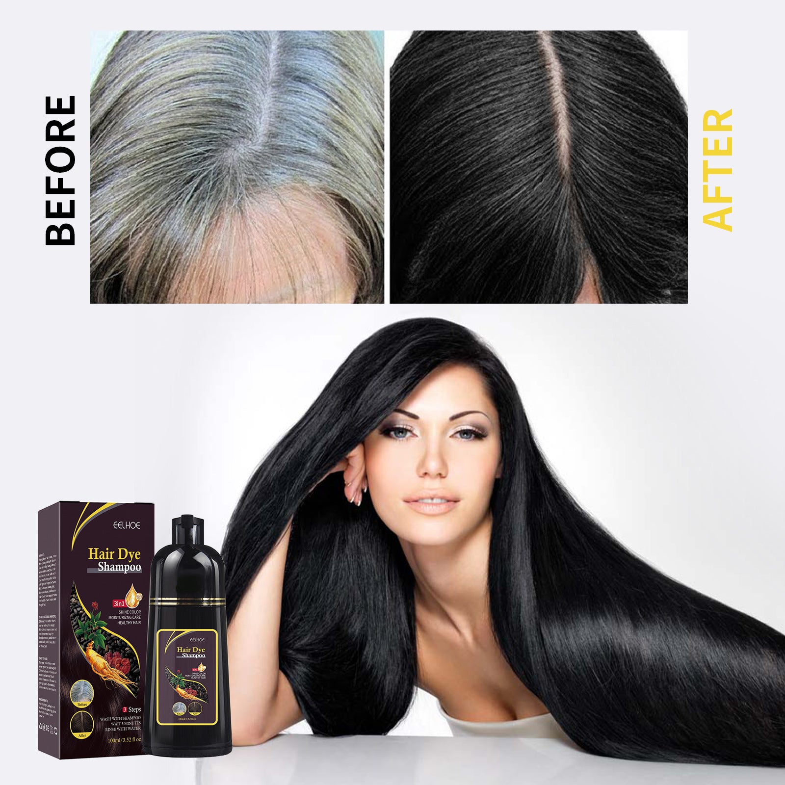 Eelhoe Polygonum Multiflorum Black Repair Soft Shampoo