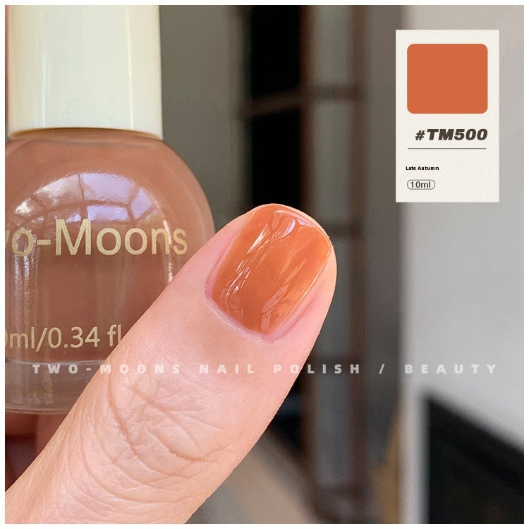 Two-Moons Pure Color Sequins Nail Polish Baking-free And Tear-free