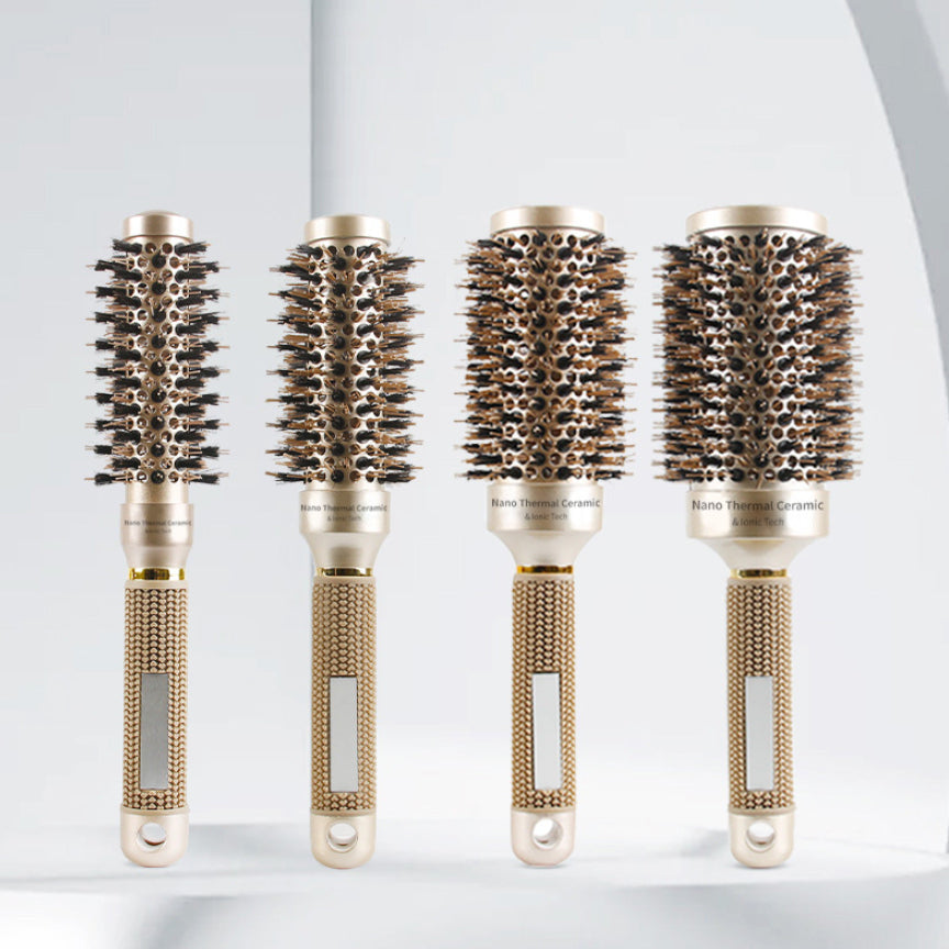 Bristle Hair Curling Comb Big Wave Curly Hair Aluminum Tube Comb
