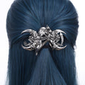 Retro Viking Leaf Moon Raven Hammer Hairpin