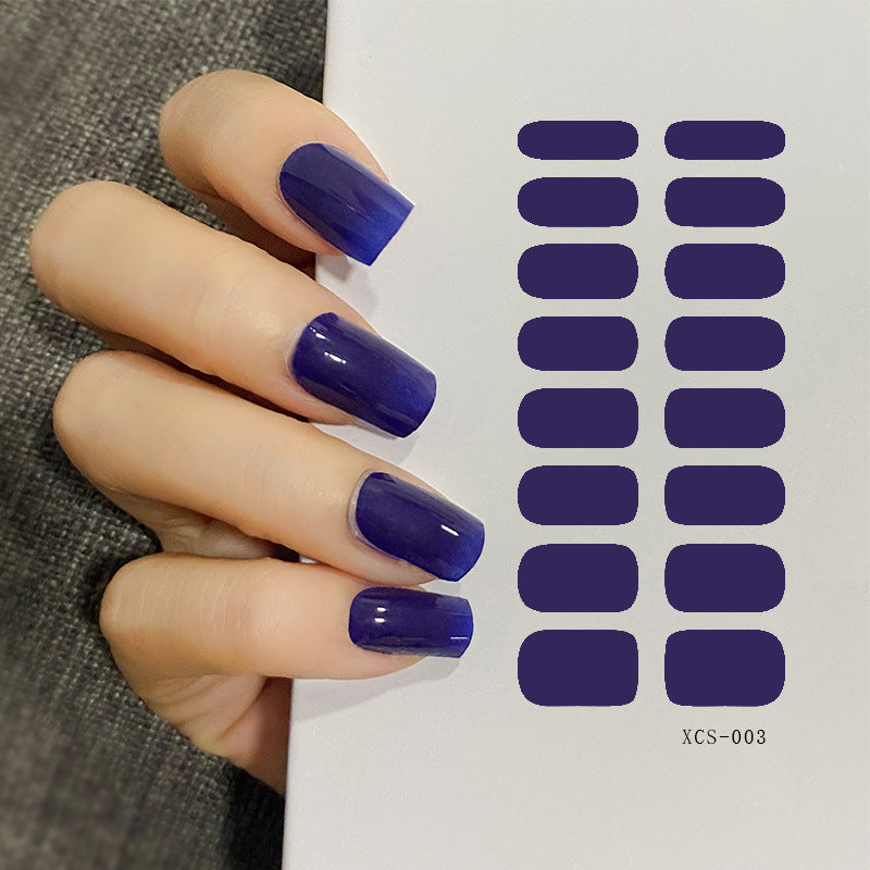 Women's Fashion Solid Color Nail Art Stickers