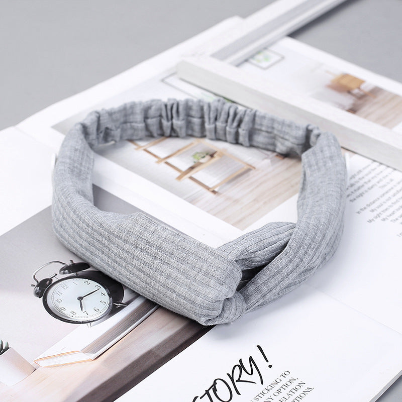 Hairband Cross Knitted Thread Hairware