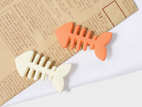 Minimalist Candy Color Fishbone Barrettes Cute Funny Side Bangs Female