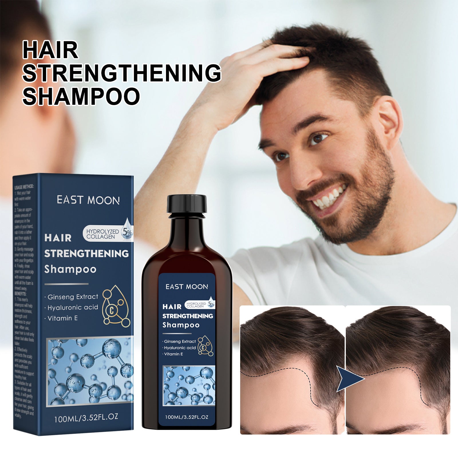 Men's Shampoo Deep Cleansing And Moisturizing Hair Roots