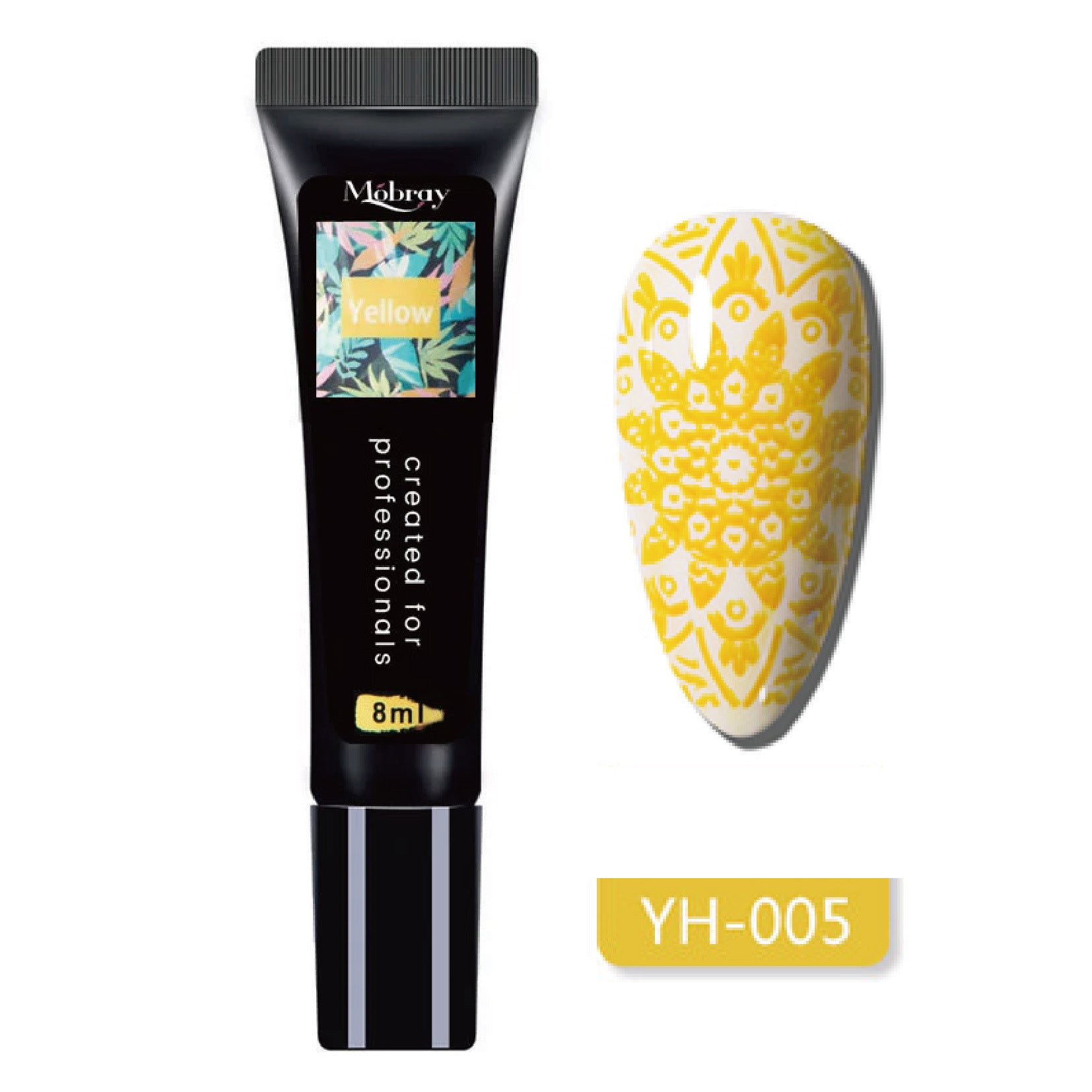 Mobray Manicure Printing Glue Hose Steel Plate Transfer UV Polish Phototherapy Plastic 25 Colors