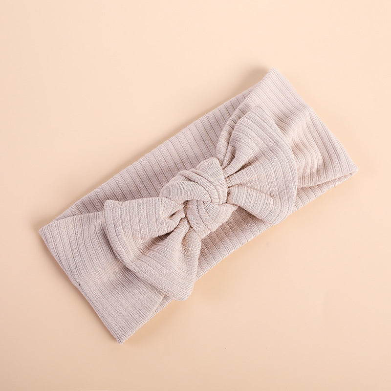 Baby Knitted Stretch Non-marking Bow Hair Tie
