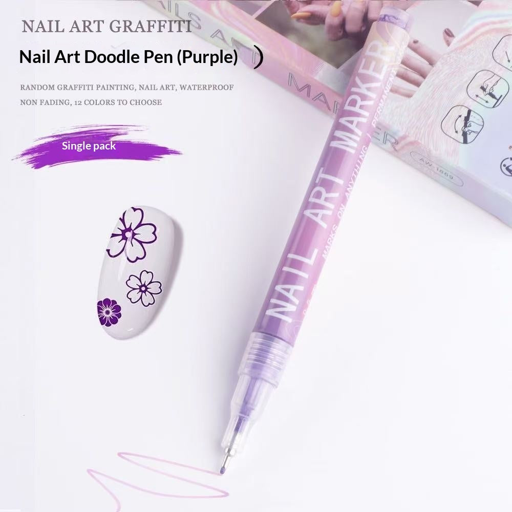 Doodle Nail Art Pen 12-color Liner Paint Brush Nail