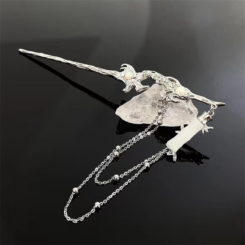 Jade Tassel Hairpin Female Niche Design