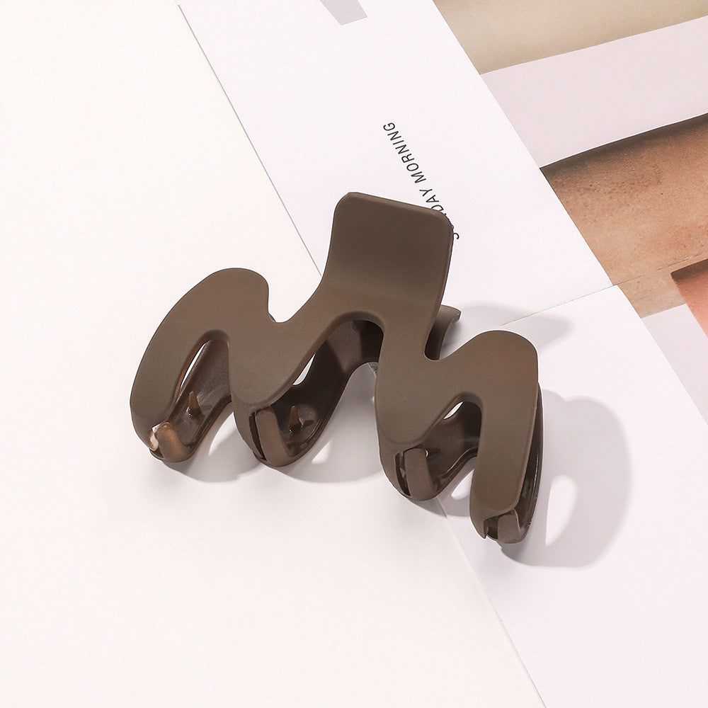 Frosted M-shape Shark Retro Temperament Hair Clip