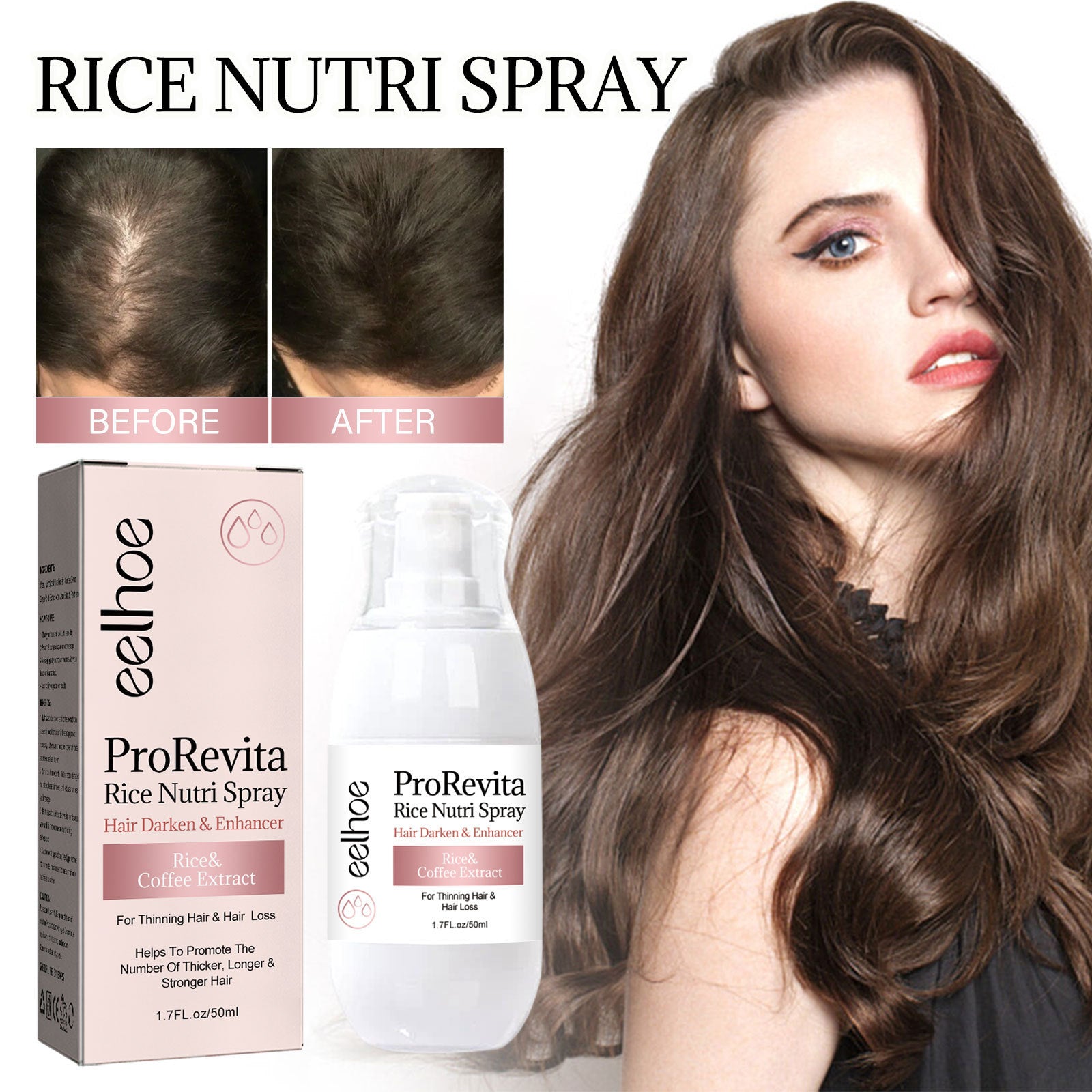 Eelhoe Strong Repair Rice Dense Hair Spray Hair Follicle Hair Root Anti-drop