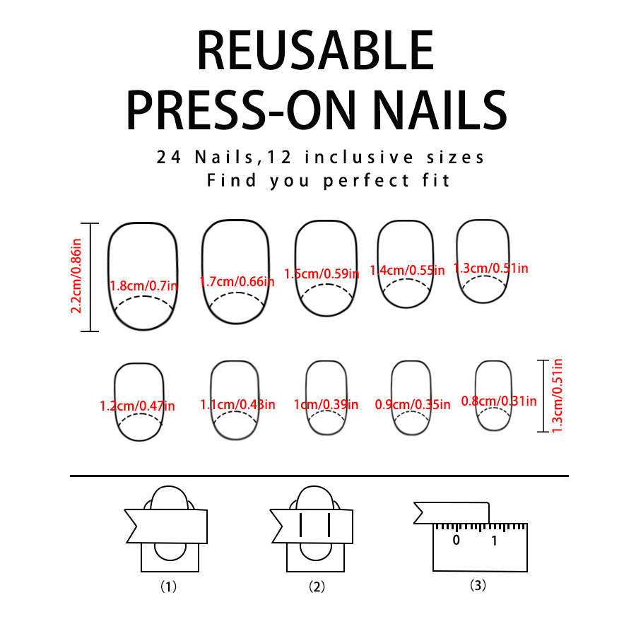 Short Glossy Wear Nail Edge Patch