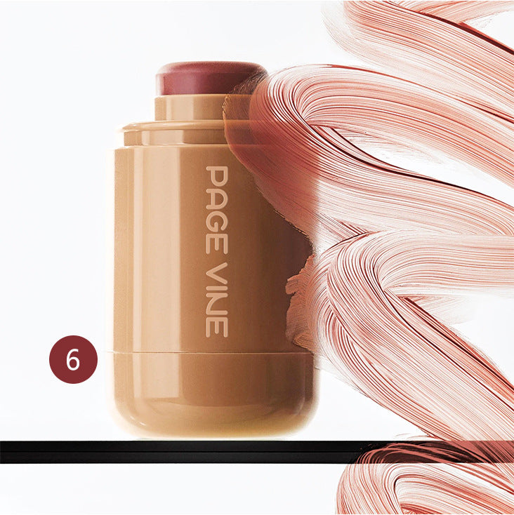 PageWine Pocket Blush Stick 6 Color Lip Cheek Water Light Stick