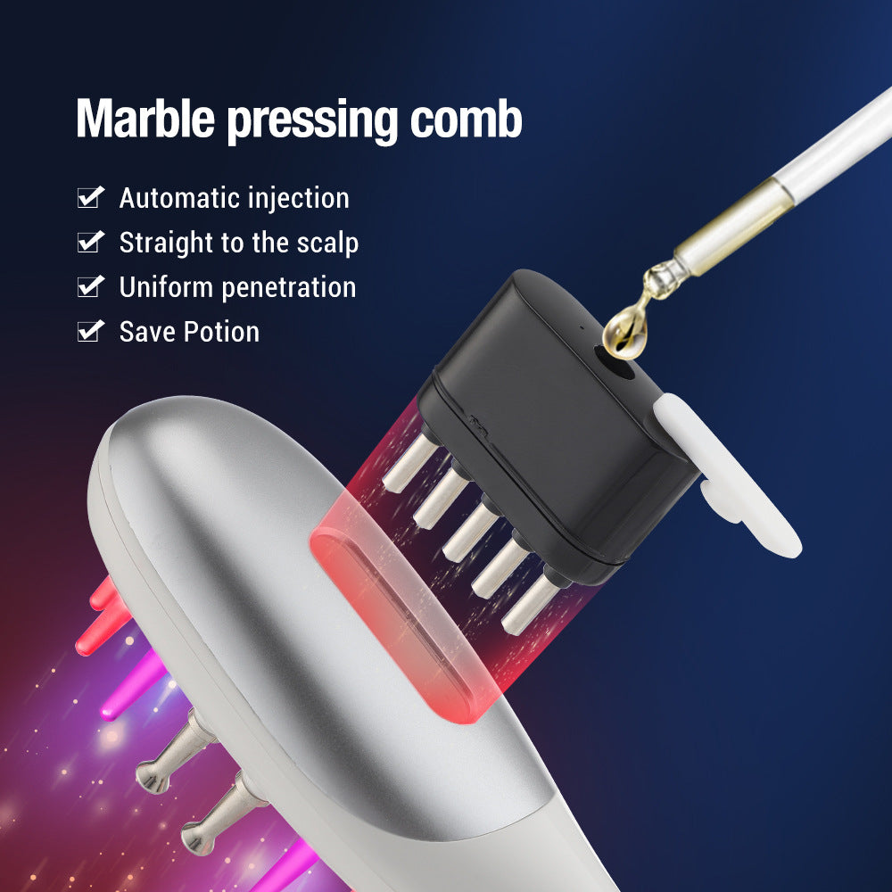 Electric Massage Comb Micro Current Red Blue Light Scalp Import Massage Instrument