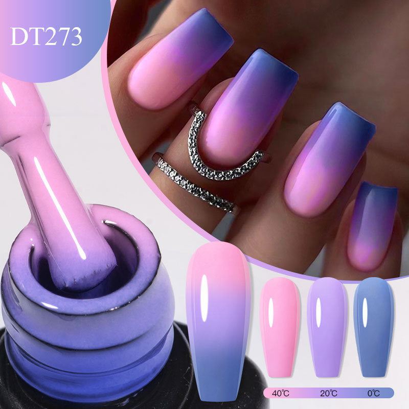Shimmering Thermal Gel Fashion Nail Polish PU Protective Film For Nail Art