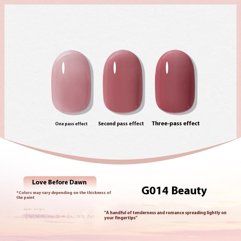 XEIJAYI Polish White Nude Transparent Color Nail Beauty UV