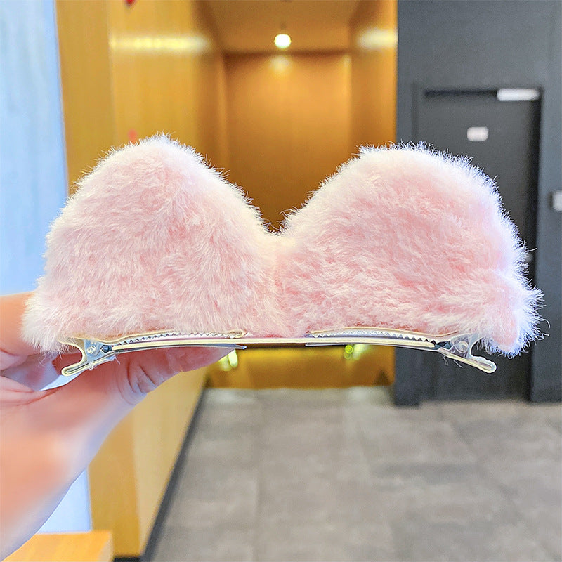 Cos Props Korean Hair Accessories Plush Hairpin