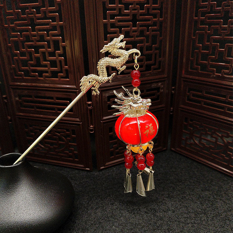 Dragon Year Luminous Lantern Hairpin High Sense