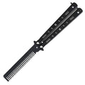 Uncut Butterfly Training Comb Stainless Steel Shake Hand Comb