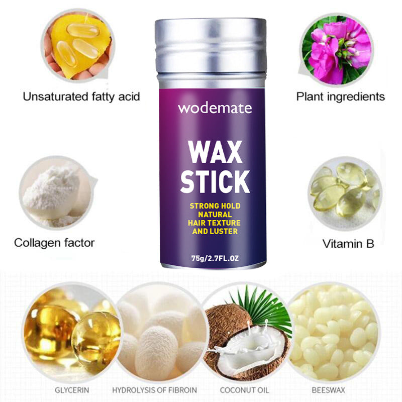 Wodemate Styling Hair Wax Stick Hair Wax Stick Broken Hair Finishing Cream Styling Finishing Stick