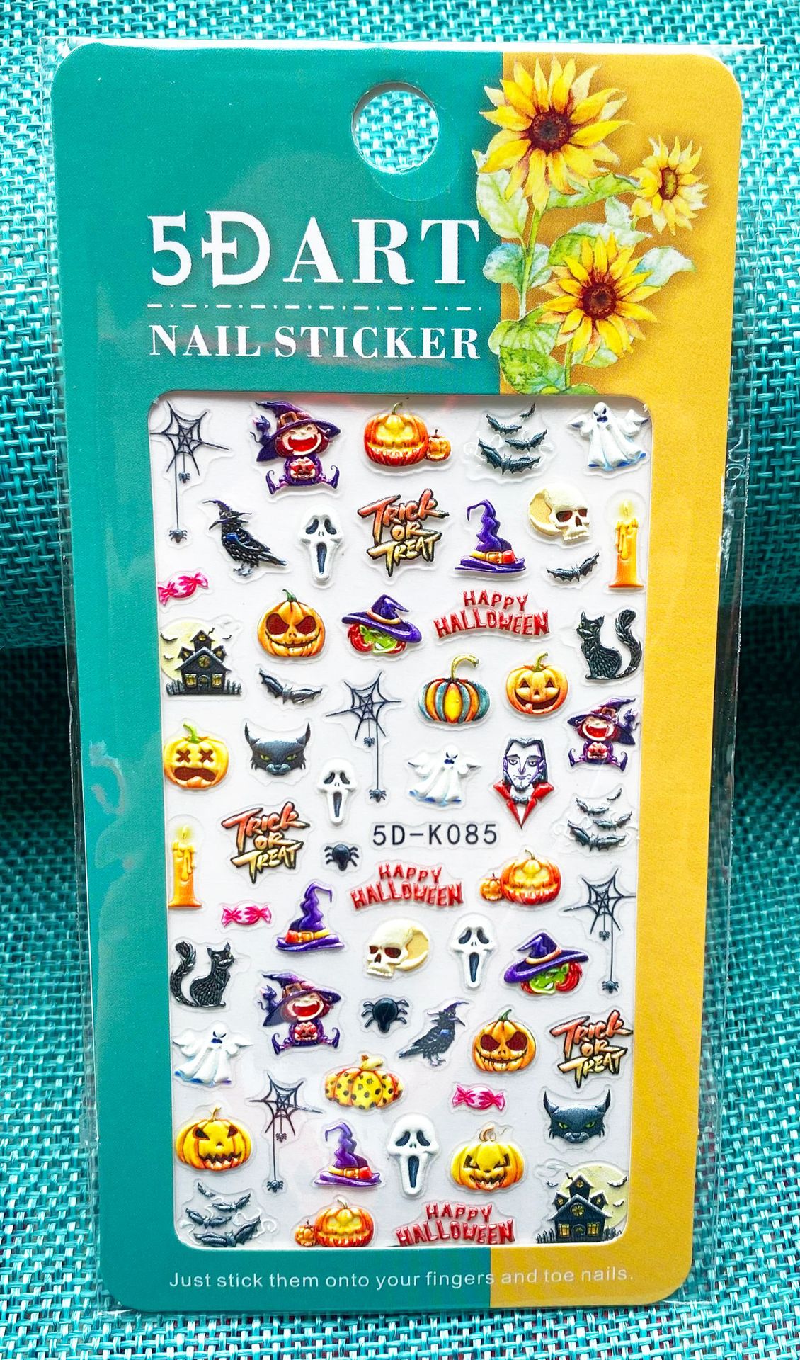 5D Art Embossed Nail Sticker Plaid Nail Sticker Three-dimensional Bow Nail Sticker Summer Nail Sticker