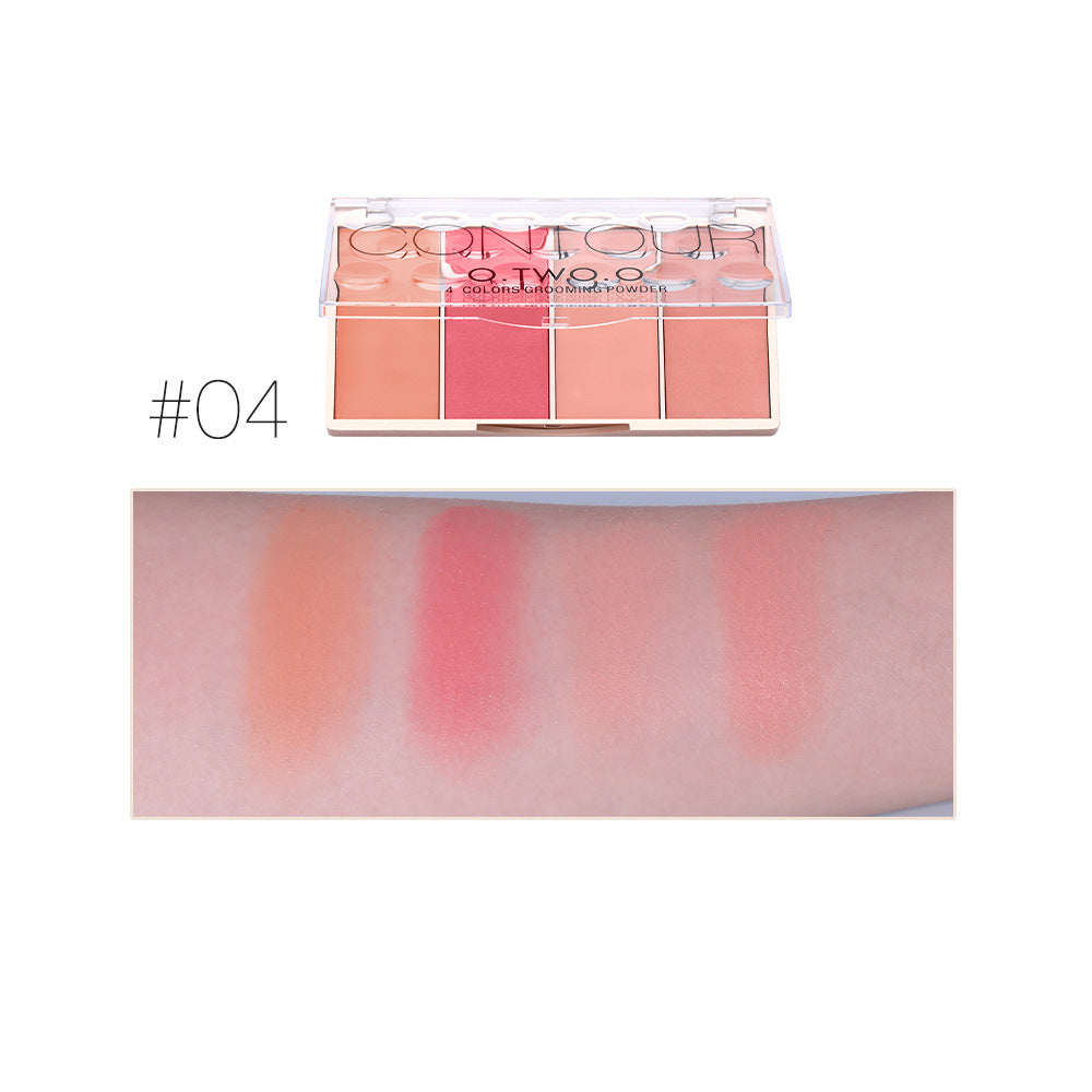 O. Two. O Rose Gold Four-color Highlight Blush