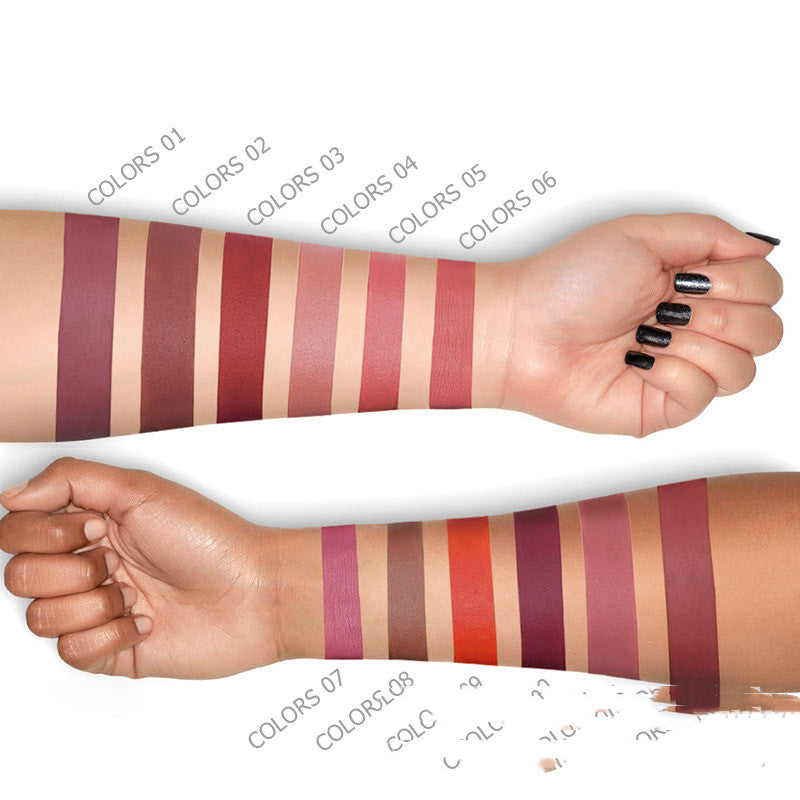 12 Color Matte Lip Gloss Set Matte Long Lasting