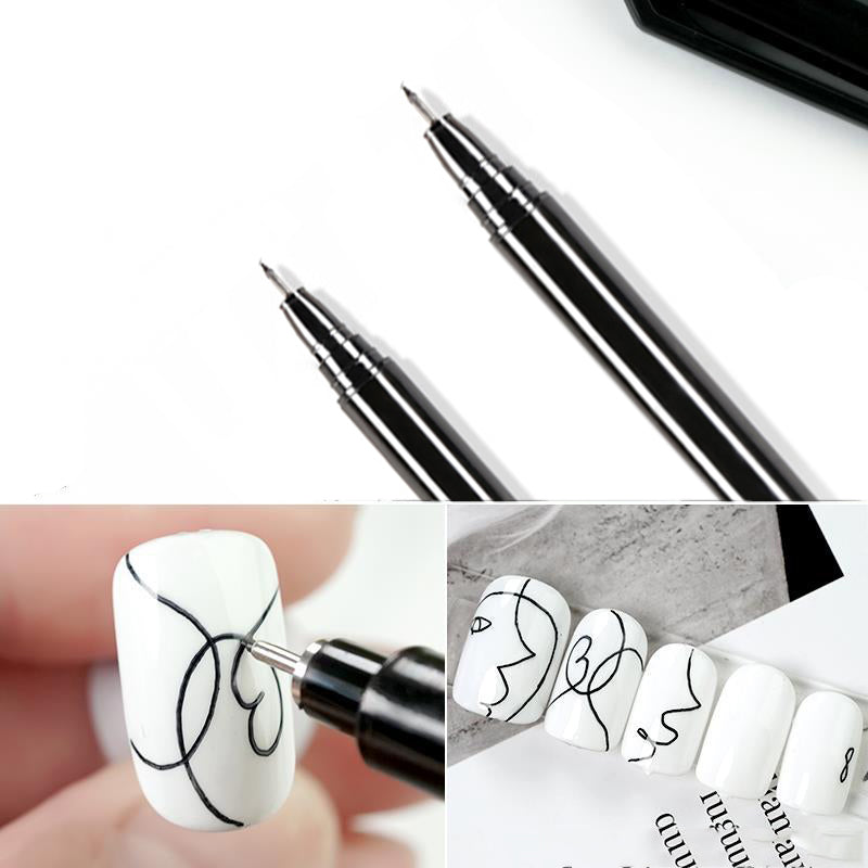 Quick Nail Pen Brush Hand Drawing
