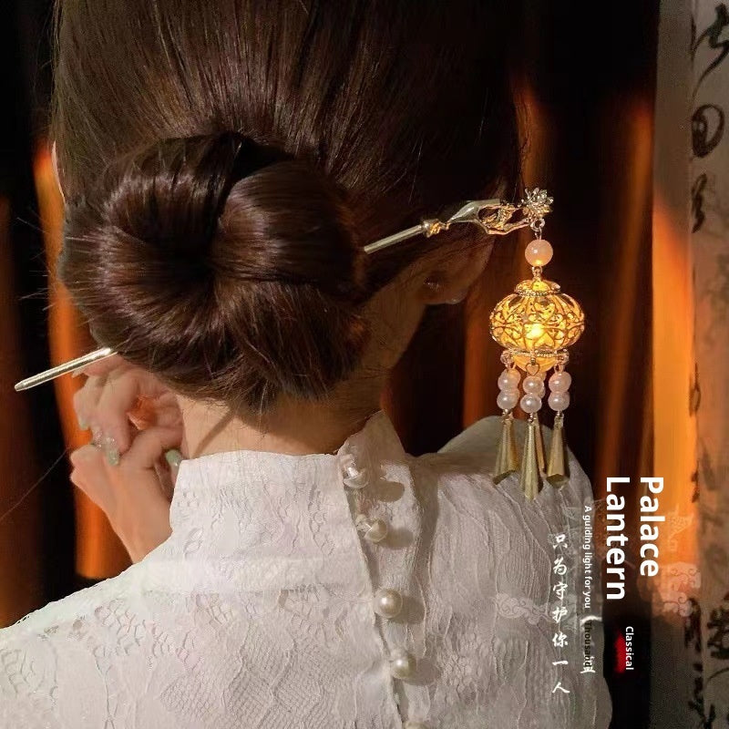 Light-emitting Hairpin Ancient Style Dangling Ornament Wind Chimes