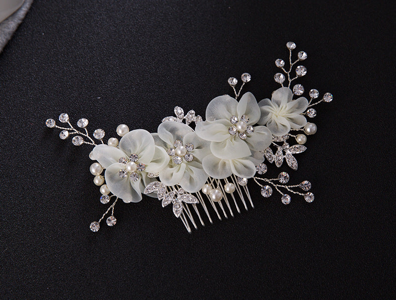 Fashion Temperament Handmade Crystal Flower Headdress