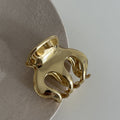 Simple Metal Temperament Grip Korean Irregular Ponytail Clip
