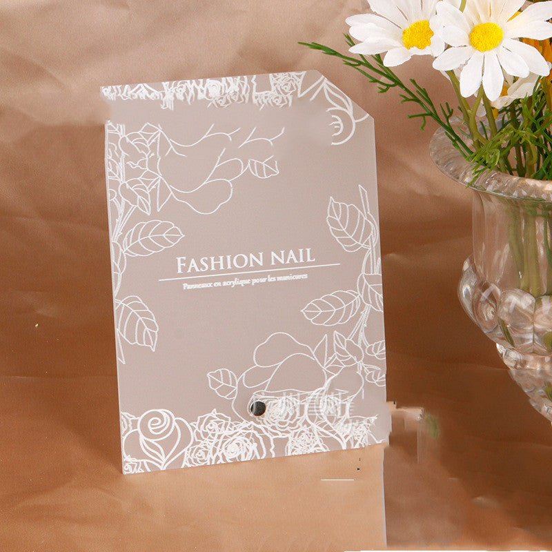 Printed Rose Nail Art Work Fashionable Nail Piece Display Board