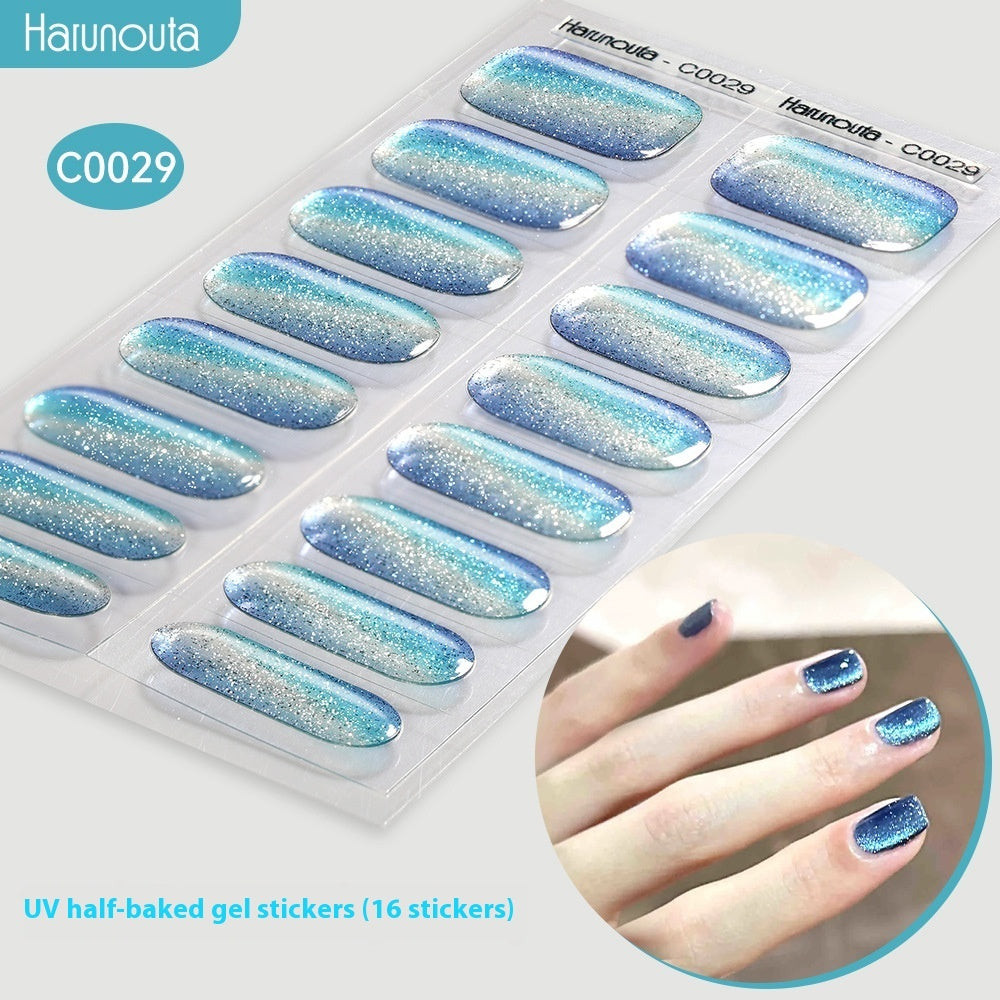 Harunouta Nail Stickers UV Gel Nail Sticker Semi-curing