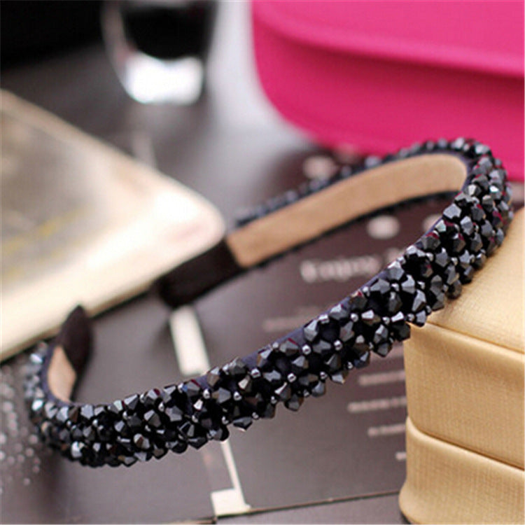 Women's Crystal Beaded Hair Hoop Woven Headwear