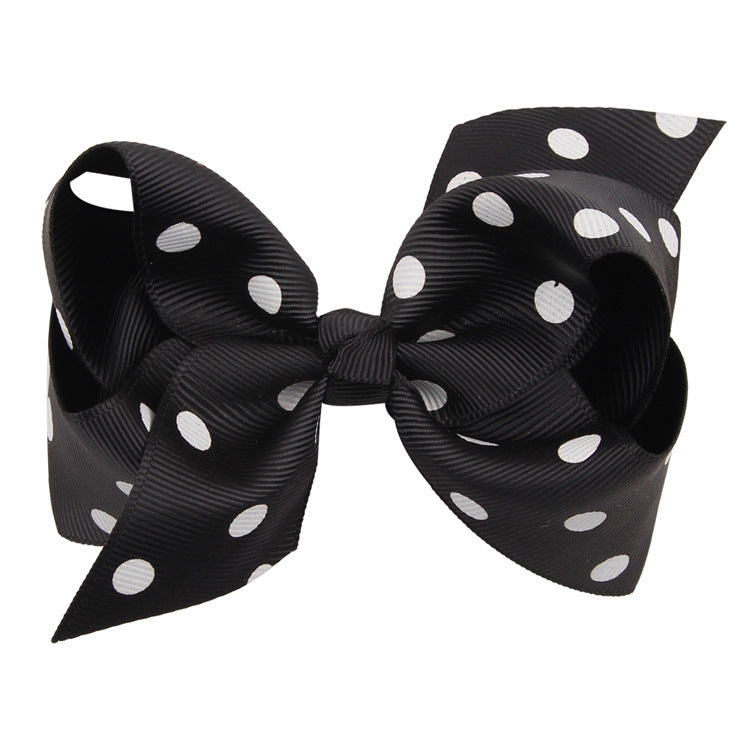 11X6.5CM Polka Dot Bow Hairpin Headwear