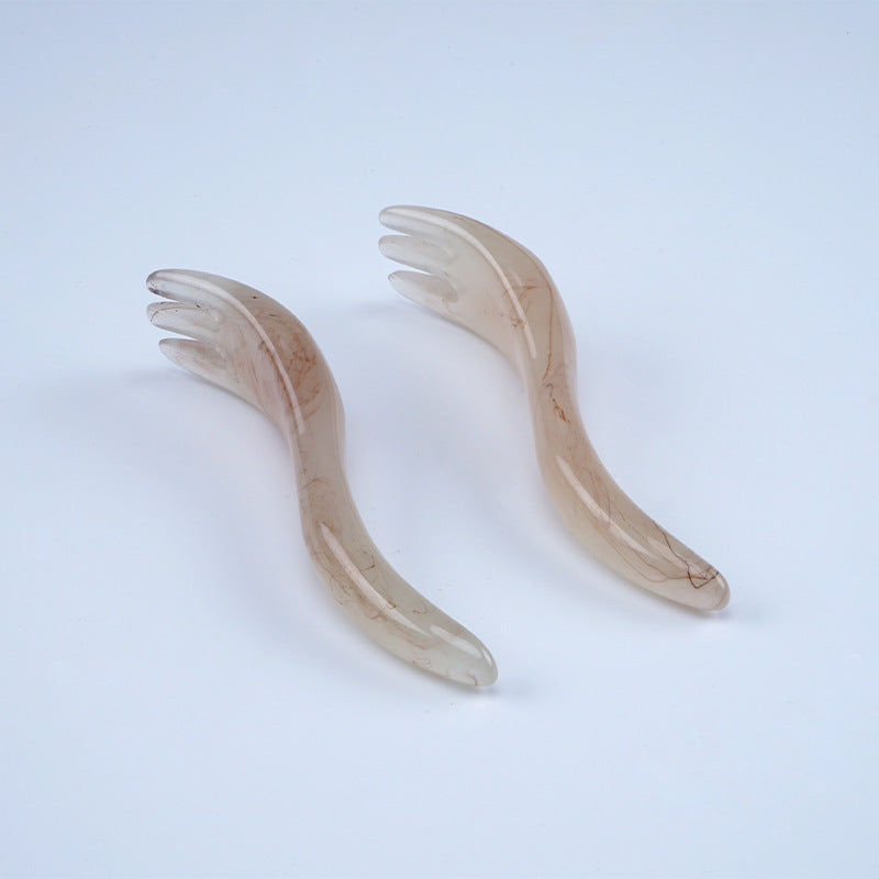 Resin Beeswax Head Comb Five-claw Comb Five-claw Head Scratching Head Scratching Tool Three-claw Comb Head Massage