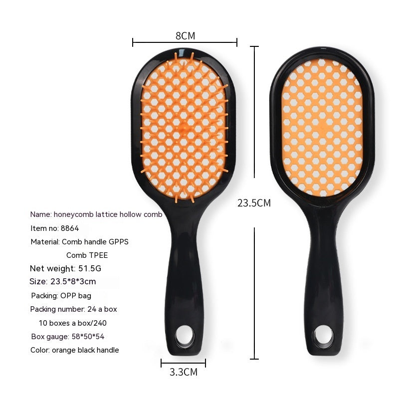 Household Wet And Dry Hollow Comb Shape Mesh Comb