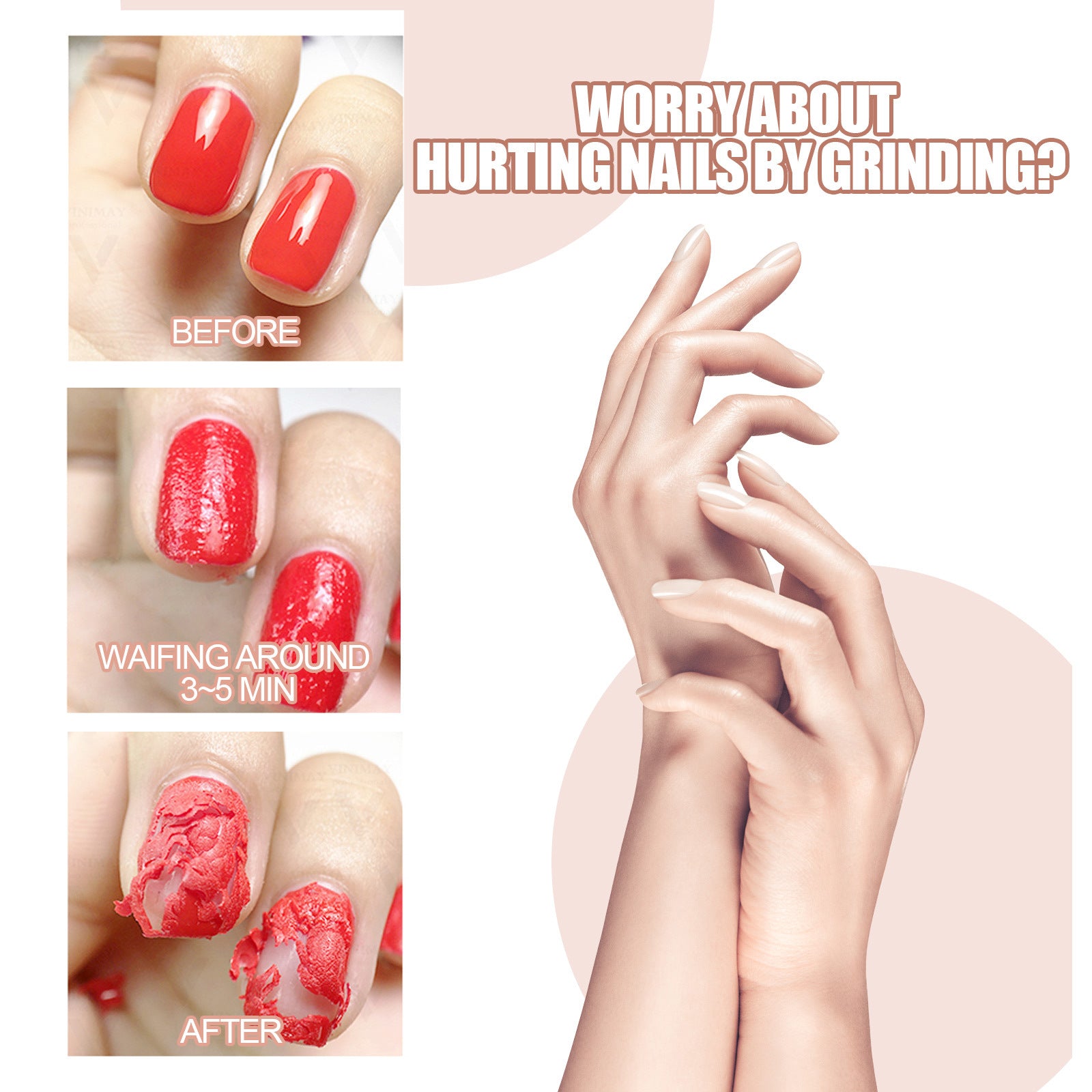 Eelhoe Gel Nail Polish Remover Easily And Quickly Dissolves Nails