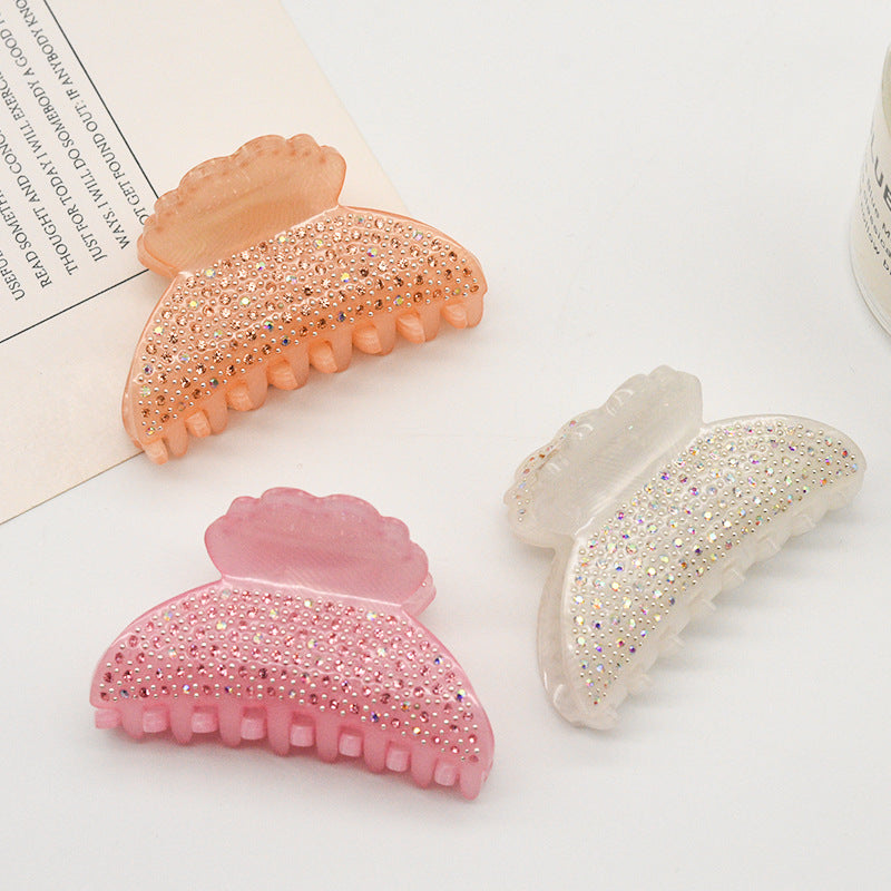 Fully-jeweled Crystal Women's Acrylic Fashion Grip
