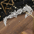 Bride Wedding Hair Accessories Five-pointed Star Alloy Diamond-laid Headband