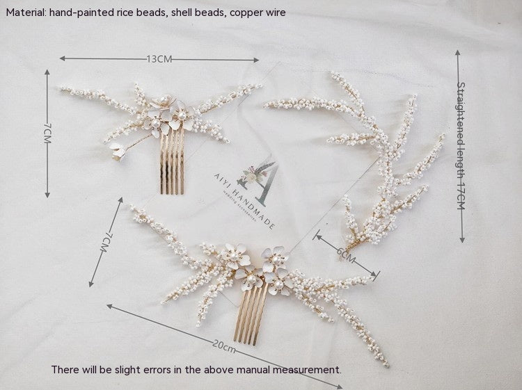 White Flower Hair Comb Bridal Headwear