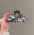 Black Temperament Opal Flowers Small Jaw Clip